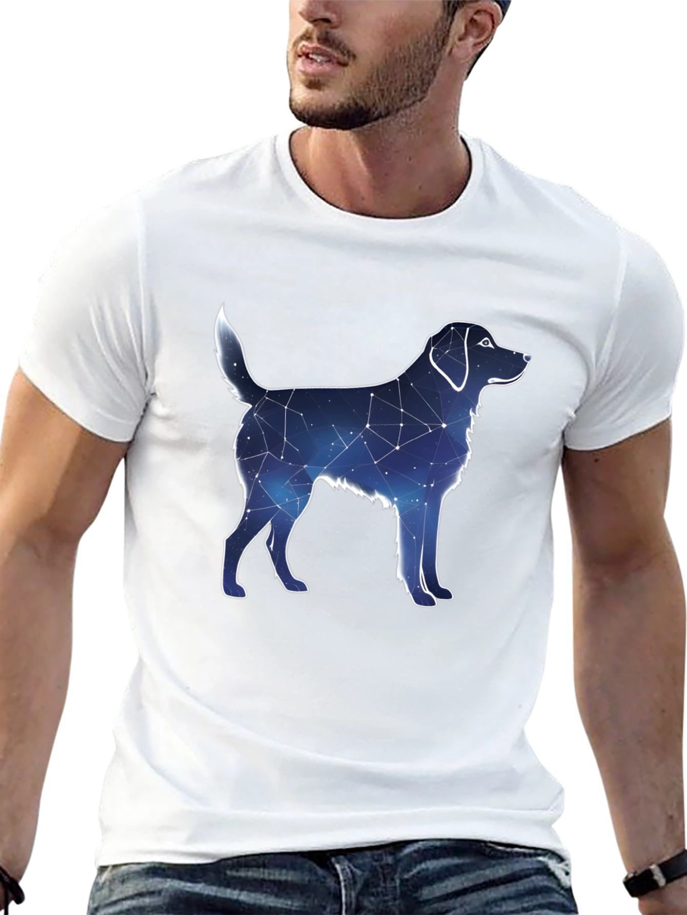 Constellation Dog Graphic Tee - Black