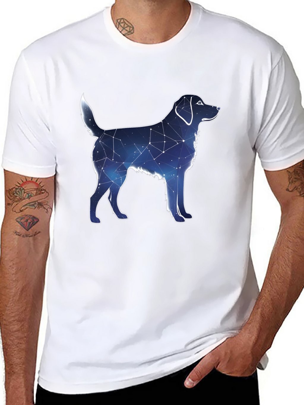 Constellation Dog Graphic Tee - Black