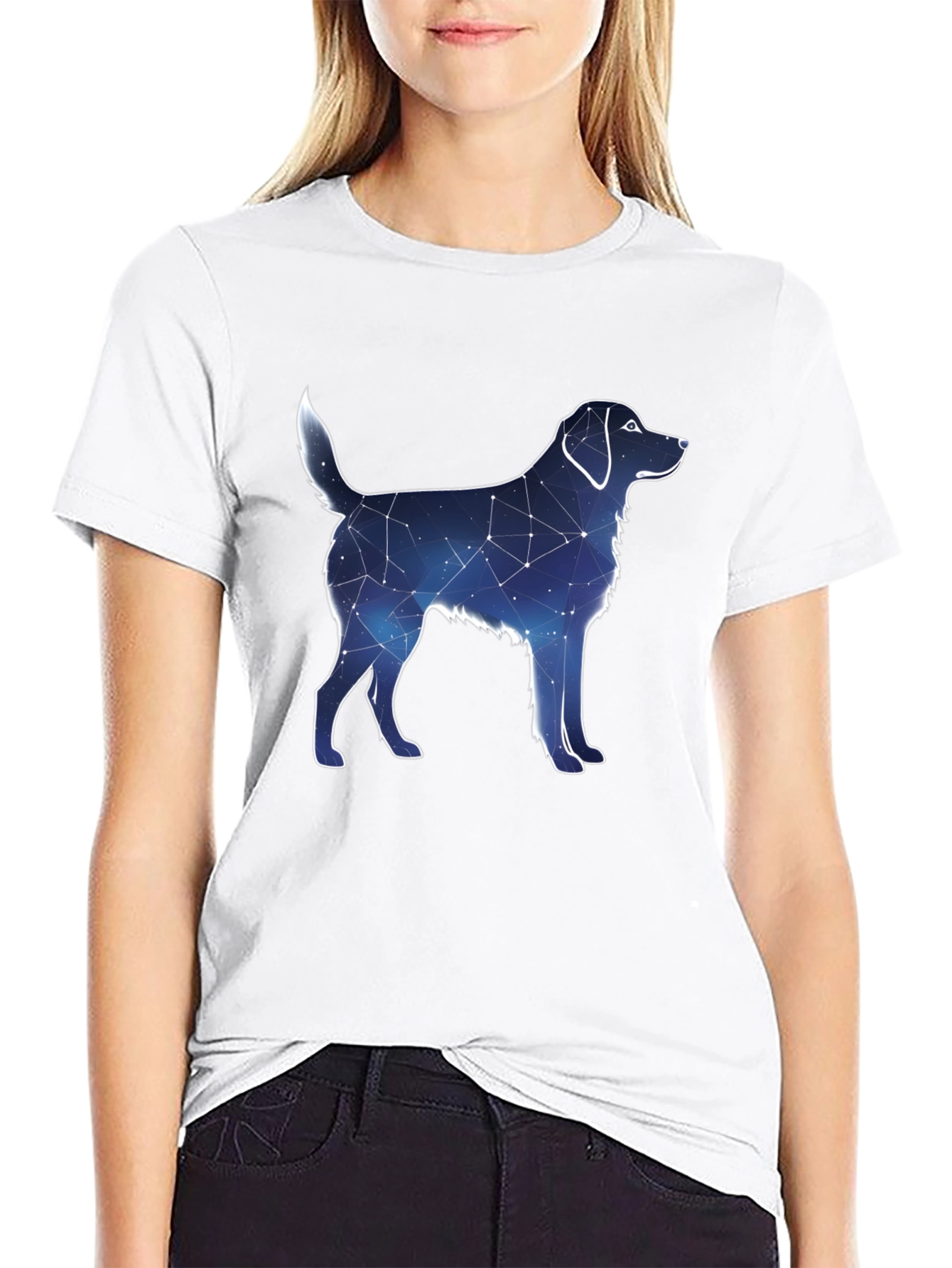 Constellation Dog Graphic Tee - Black