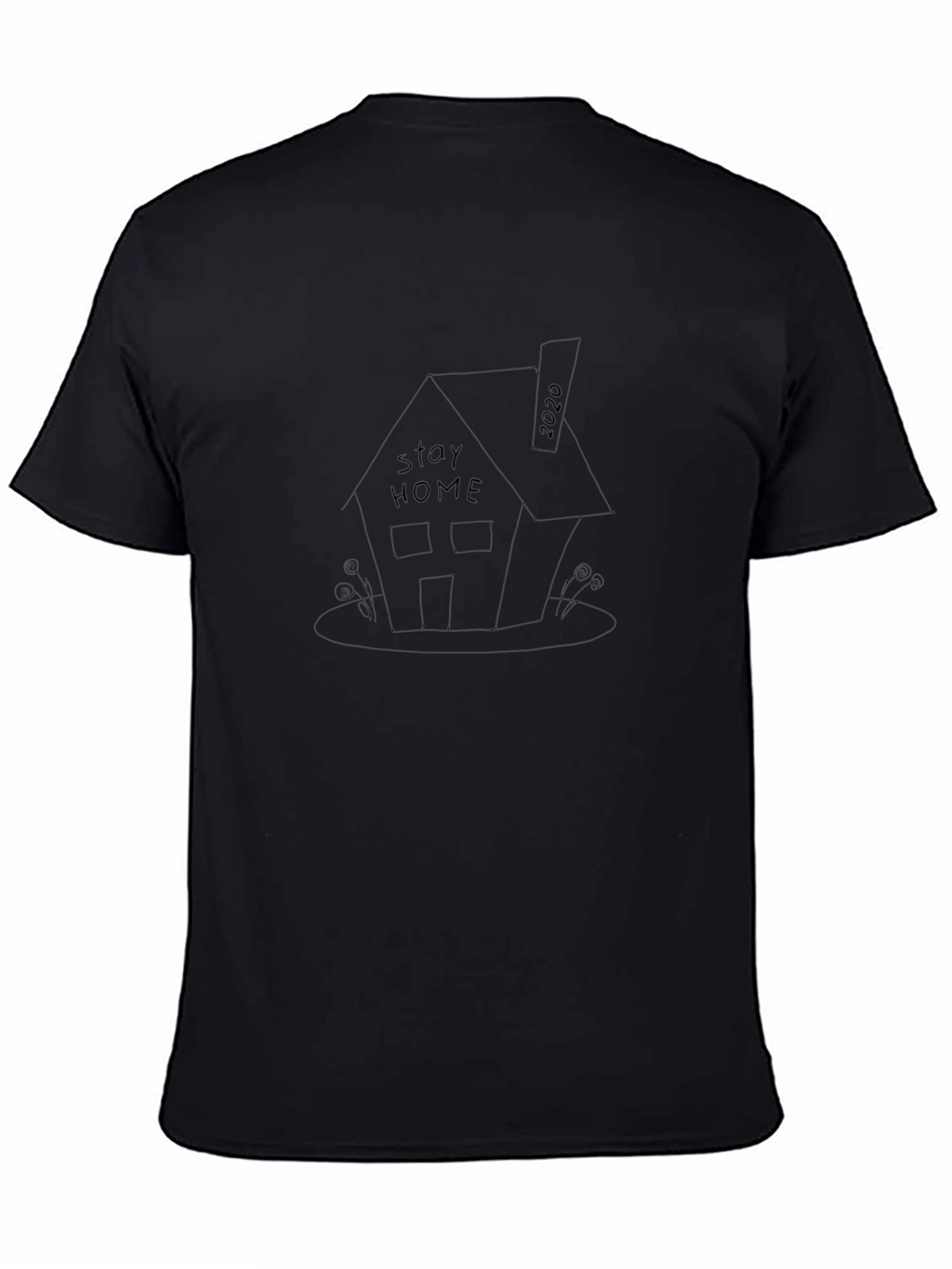 Stay Home 2020 Tee - Black Cotton Comfort