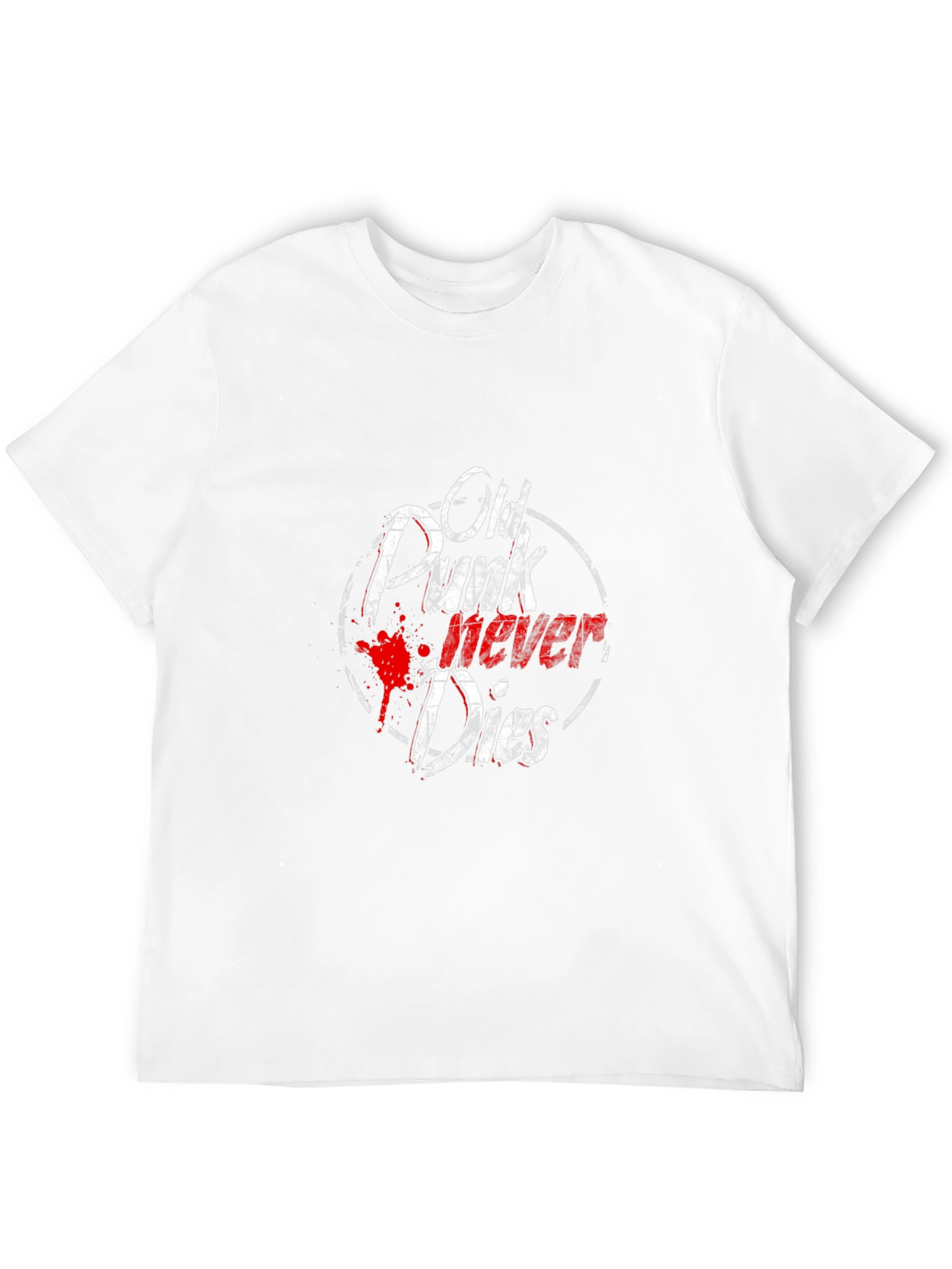 Old Punk Never Dies Black Graphic Tee