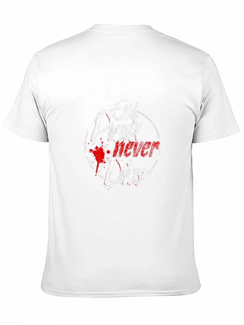 Old Punk Never Dies Black Graphic Tee