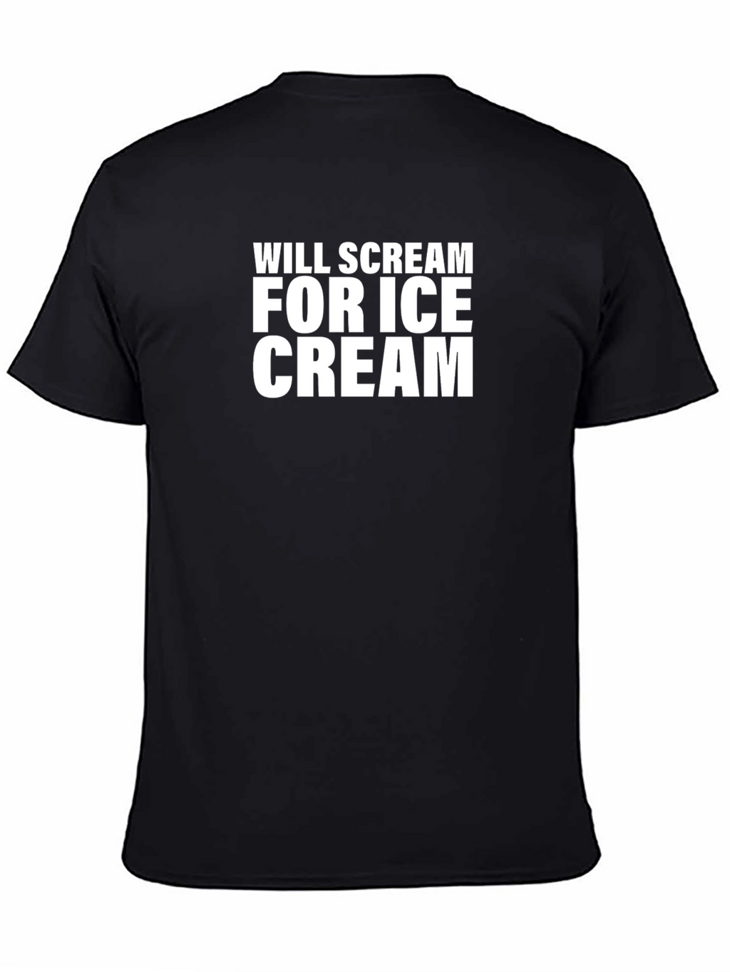 Will Scream For Ice Cream Black T-Shirt