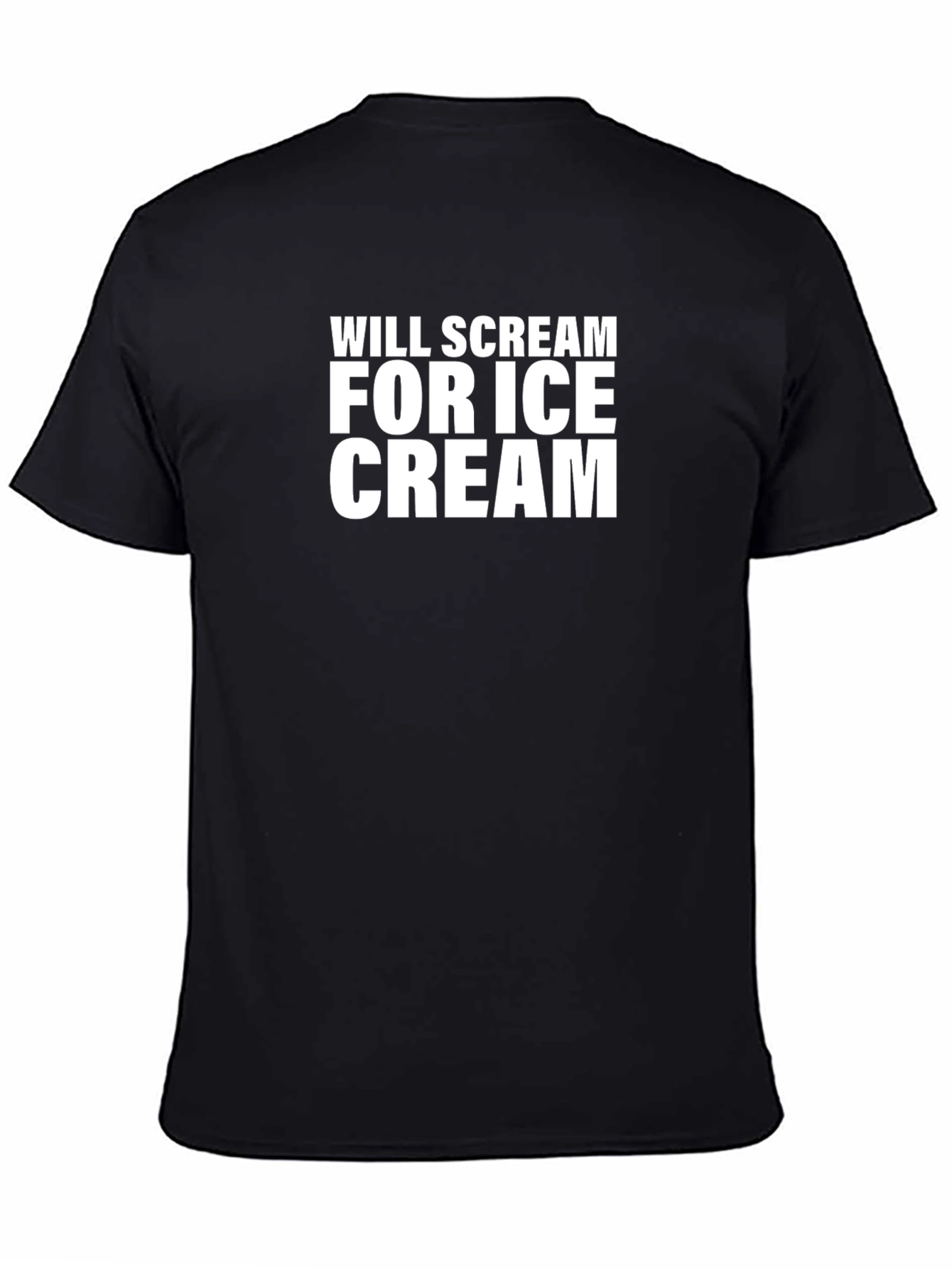 Will Scream For Ice Cream Black T-Shirt