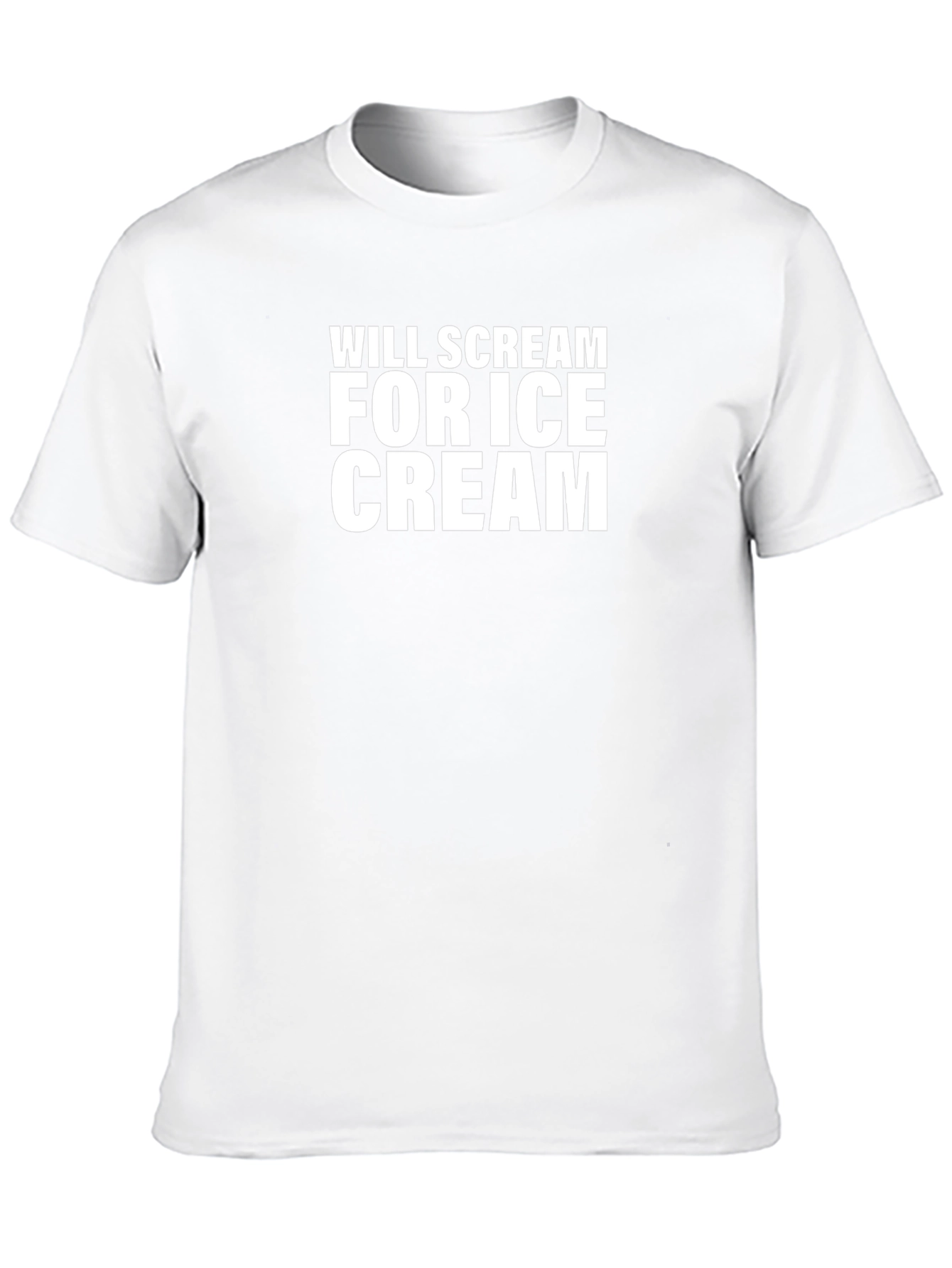 Will Scream For Ice Cream Black T-Shirt