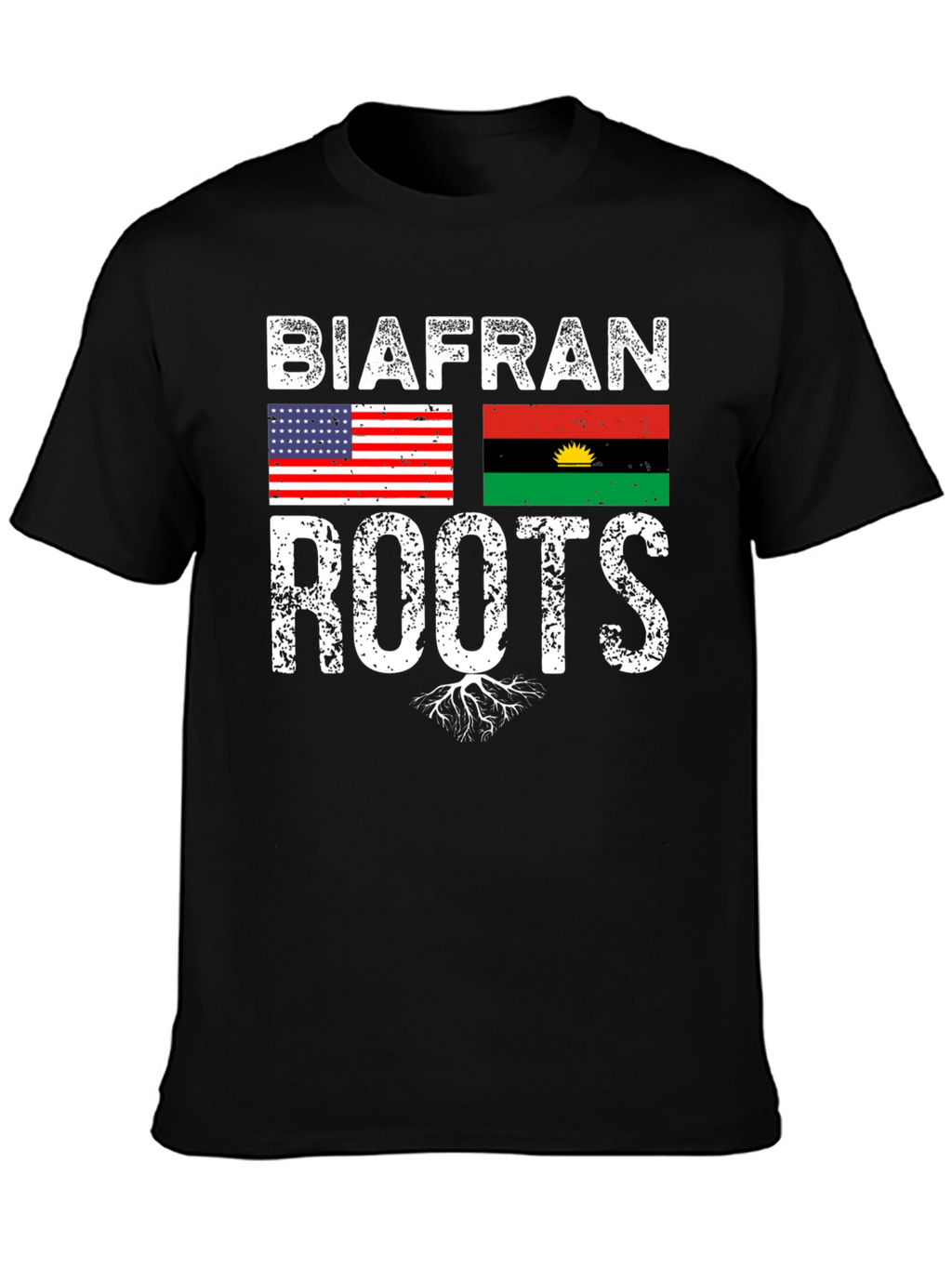 Biafran Roots T-Shirt - USA Flag