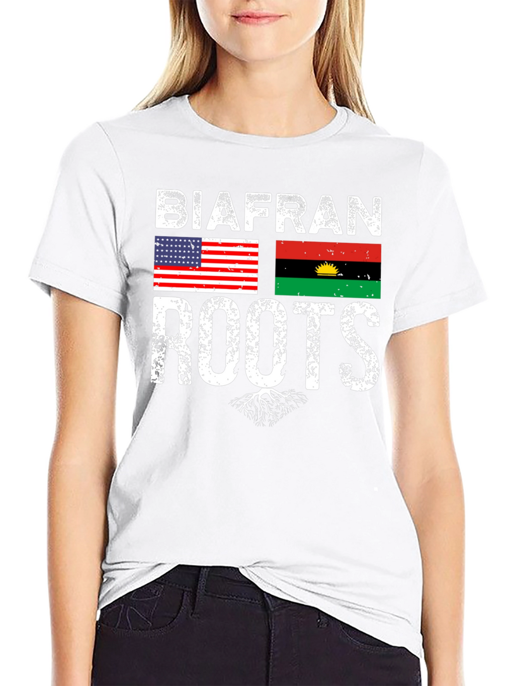 Biafran Roots T-Shirt - USA Flag