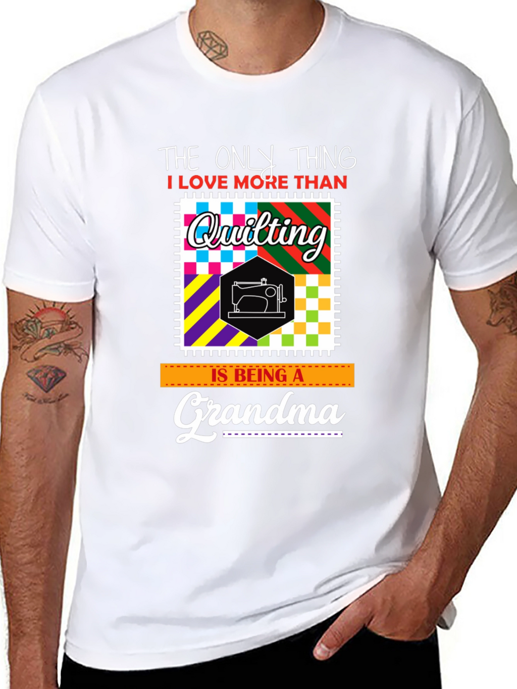 Quilting Grandma Graphic T-Shirt