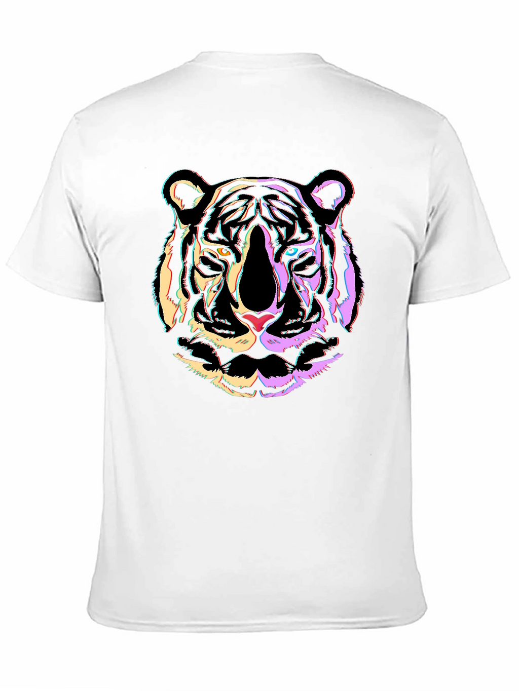 Neon Tiger Graphic Black T-Shirt