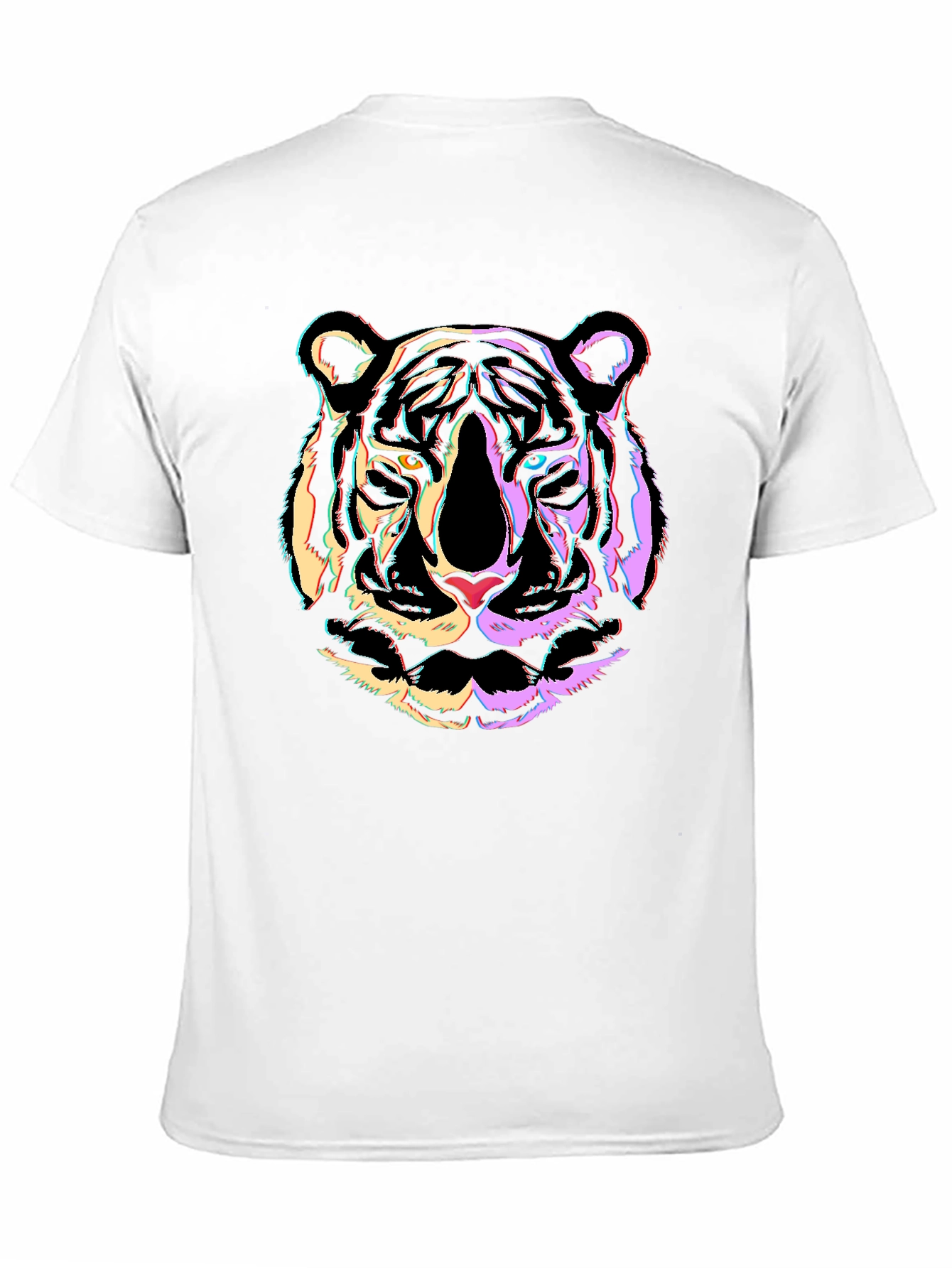 Neon Tiger Graphic Black T-Shirt