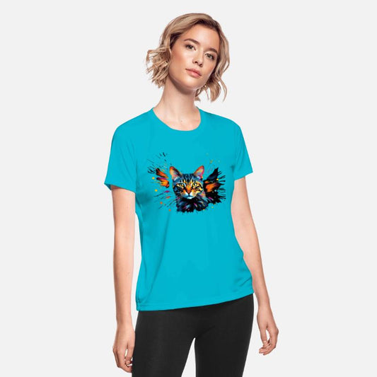 Artful Color Explosion Bengal Cat