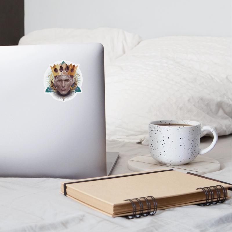 artful striking portrait man with crown king