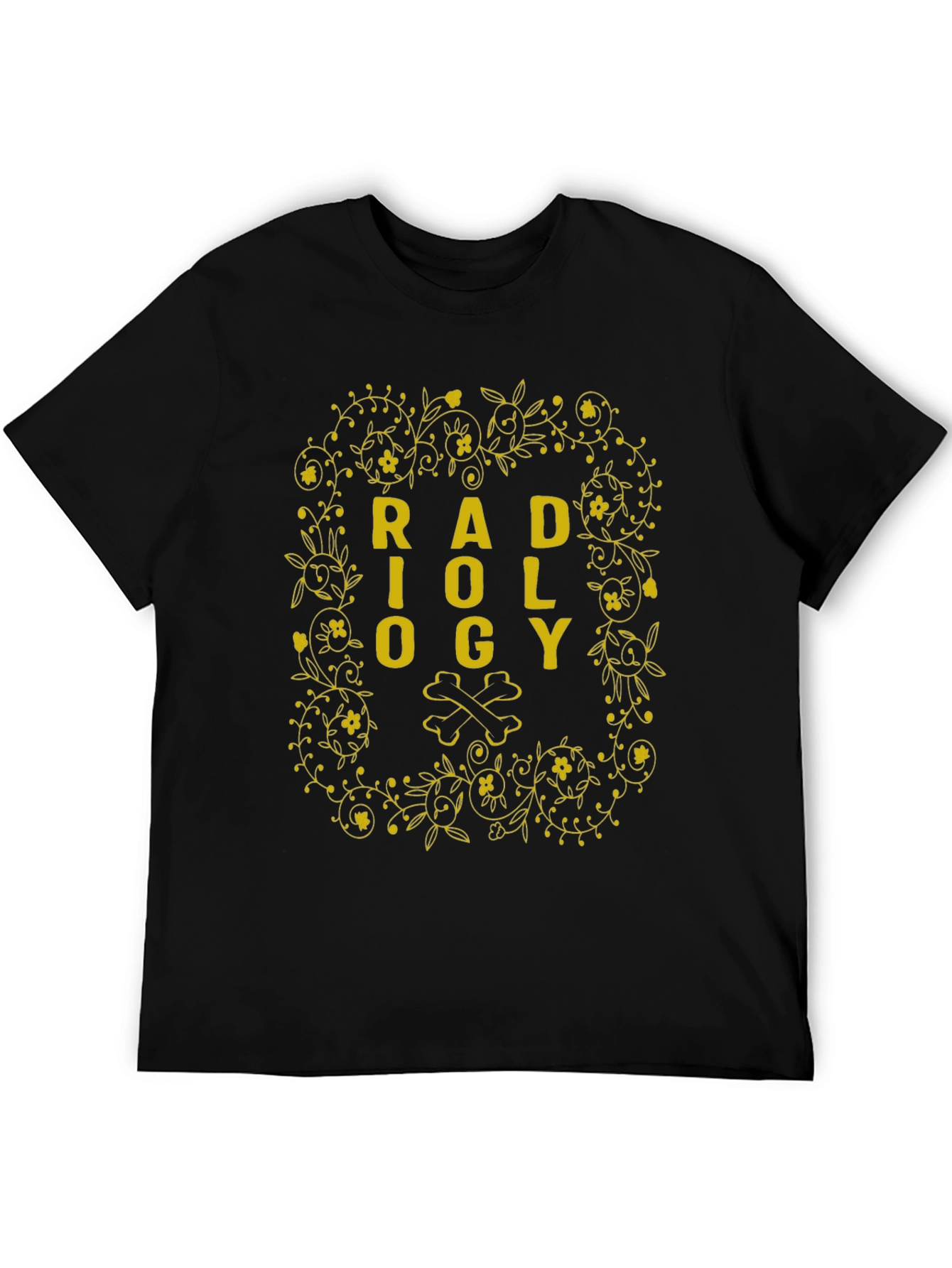 Radiology Floral Bone Graphic T-Shirt