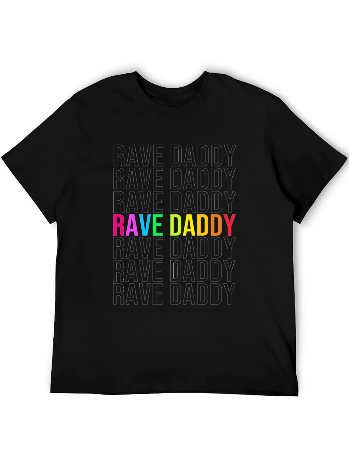 Rave Daddy Colorful Graphic T-Shirt