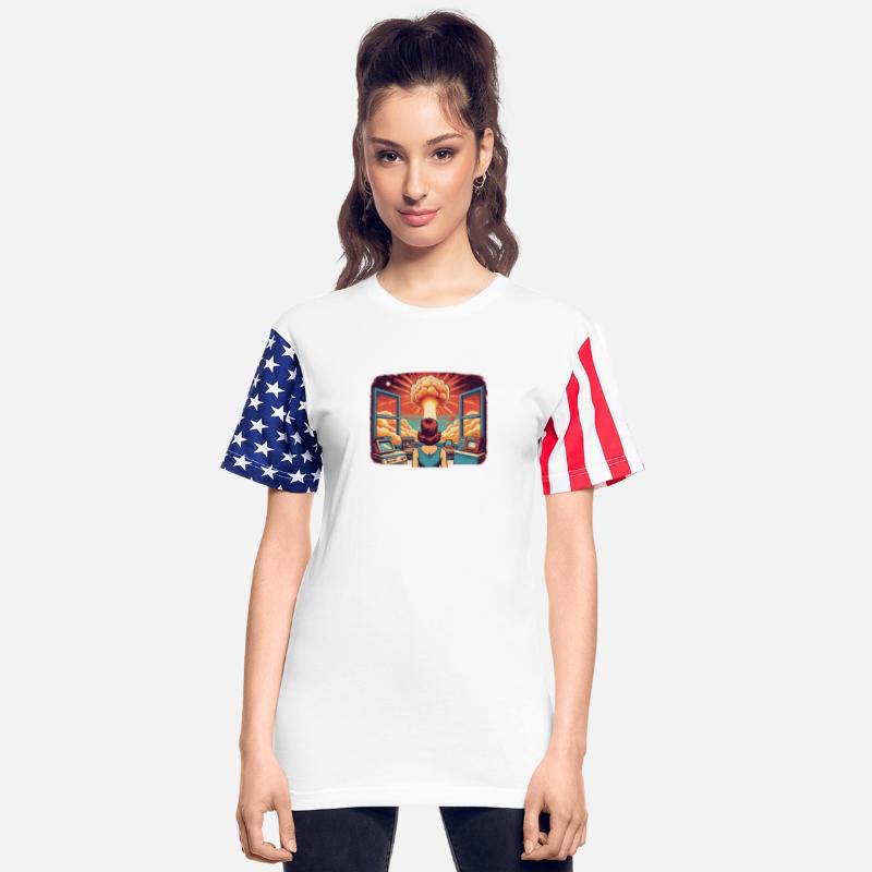 Atomic Era Woman Observing Explosion