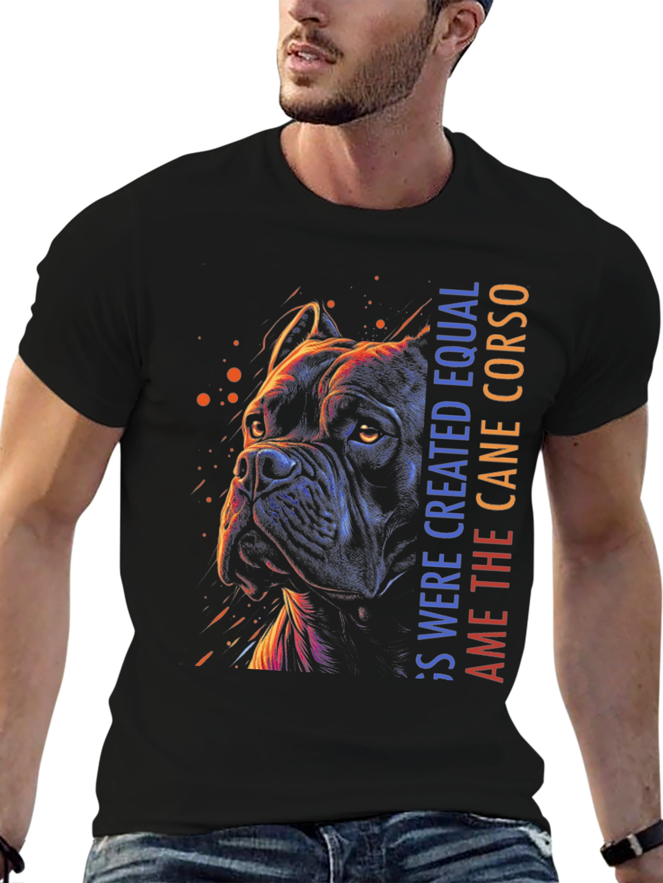 Cane Corso Dog Graphic Print Mens T-Shirt