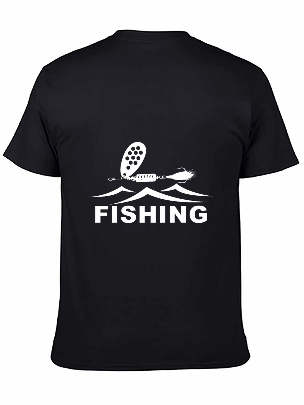 Fishing Graphic T-Shirt - Black