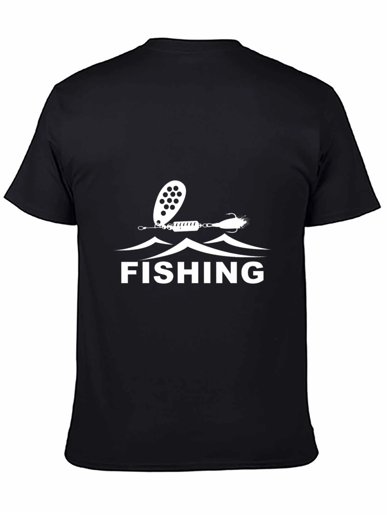 Fishing Graphic T-Shirt - Black