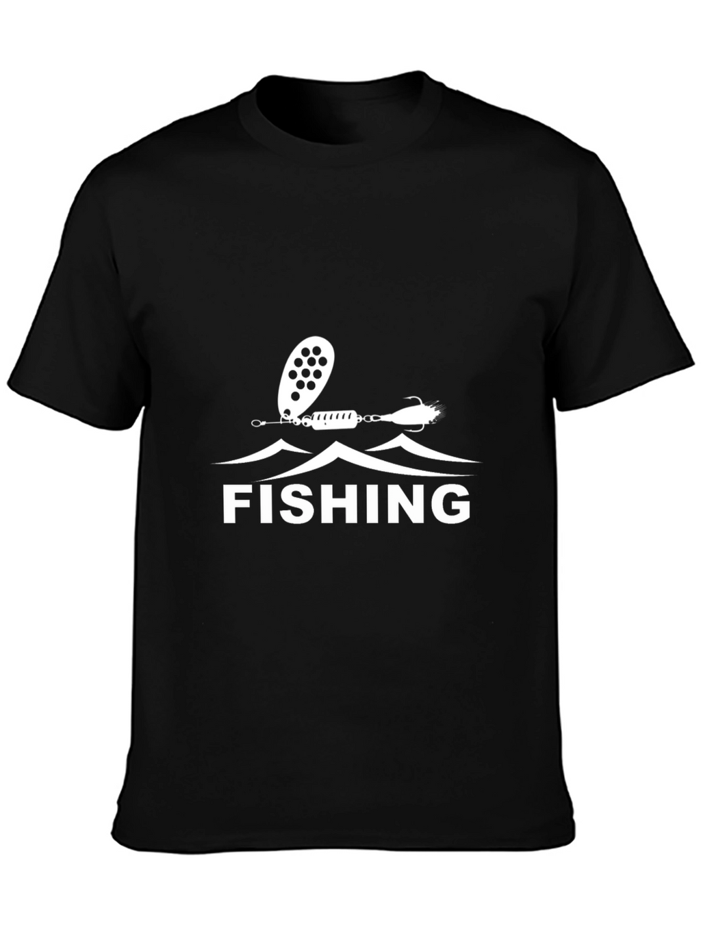 Fishing Graphic T-Shirt - Black