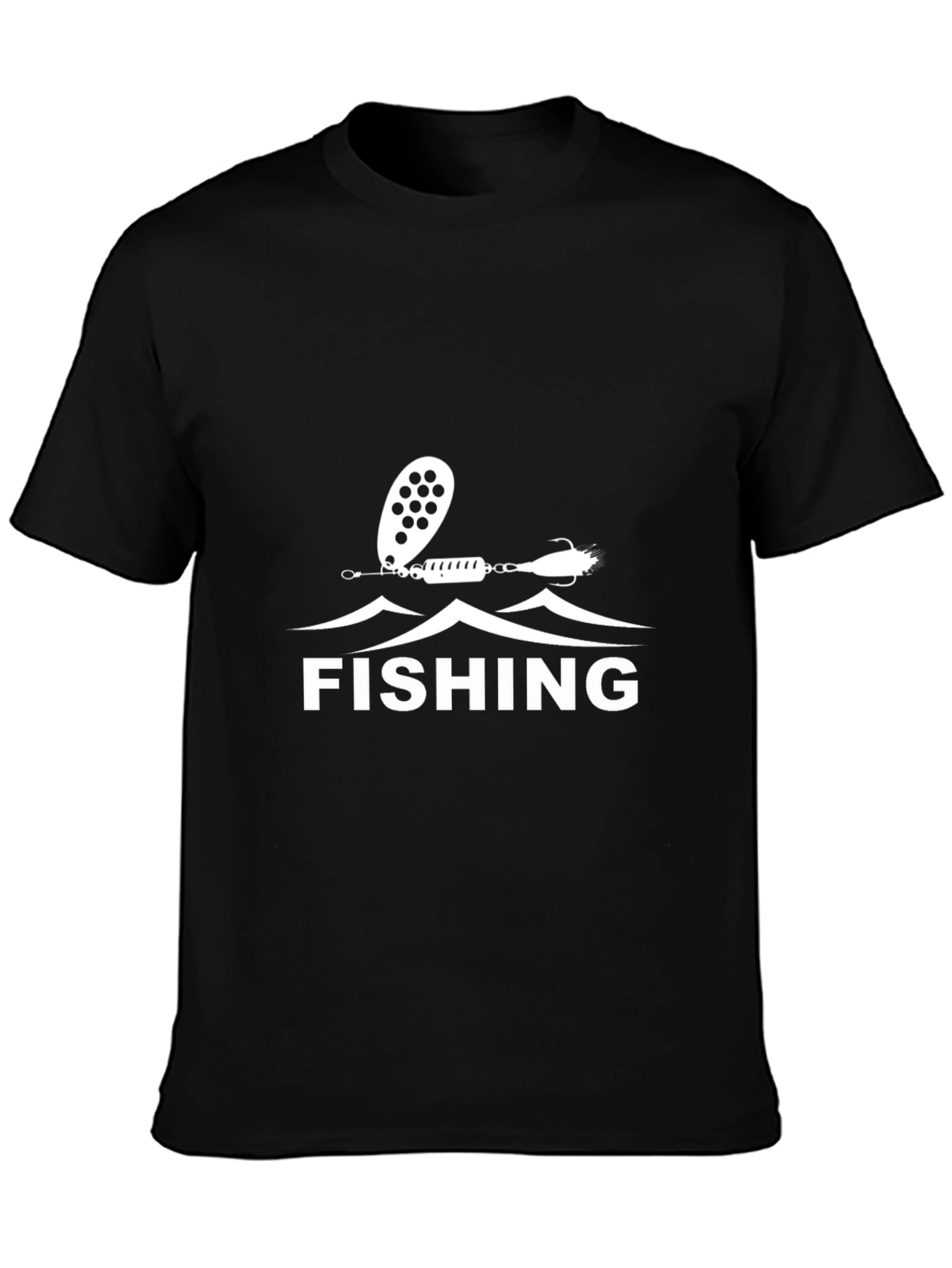 Fishing Graphic T-Shirt - Black