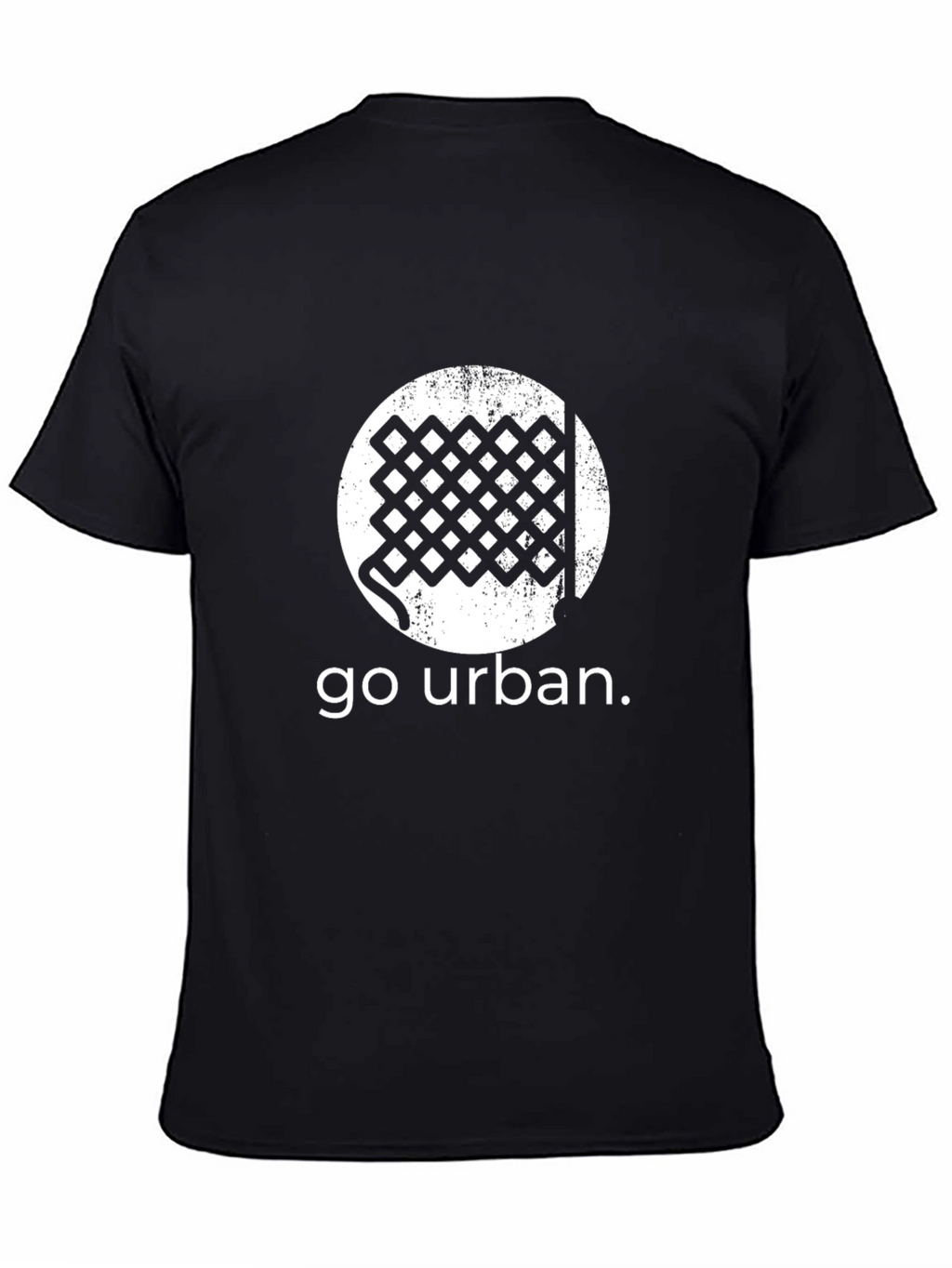 Urban Grid Tee - Black Graphic T-Shirt
