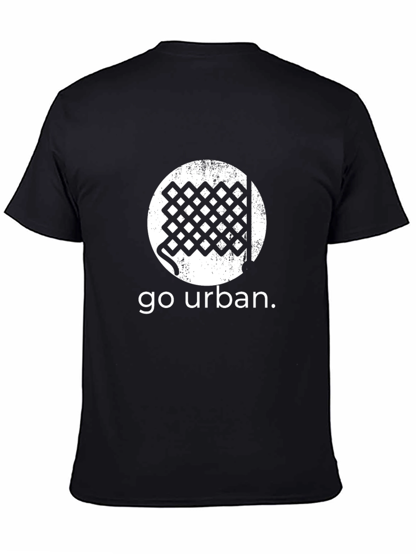 Urban Grid Tee - Black Graphic T-Shirt