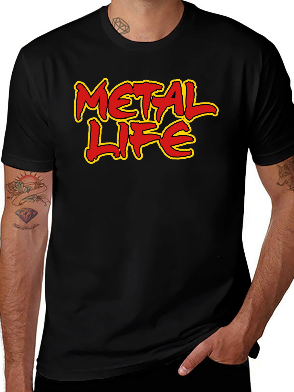 Metal Life Graphic Tee - Bold Statement T-Shirt