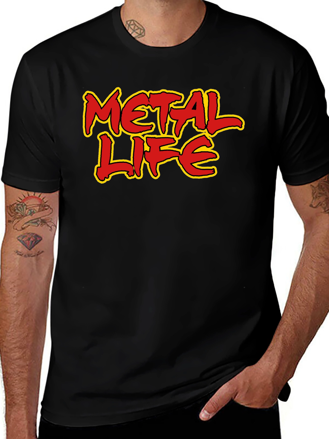 Metal Life Graphic Tee - Bold Statement T-Shirt