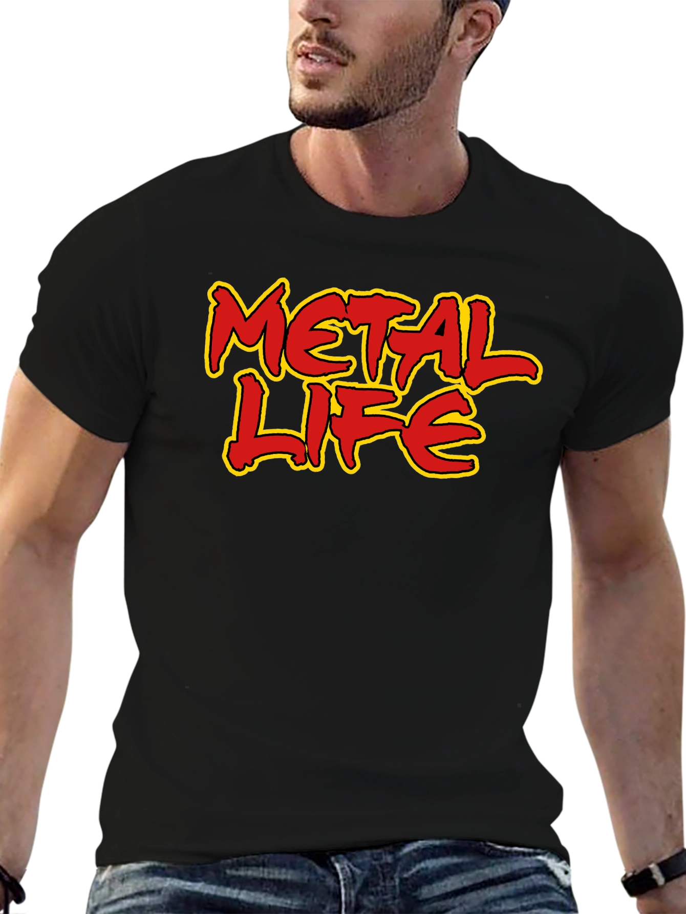 Metal Life Graphic Tee - Bold Statement T-Shirt