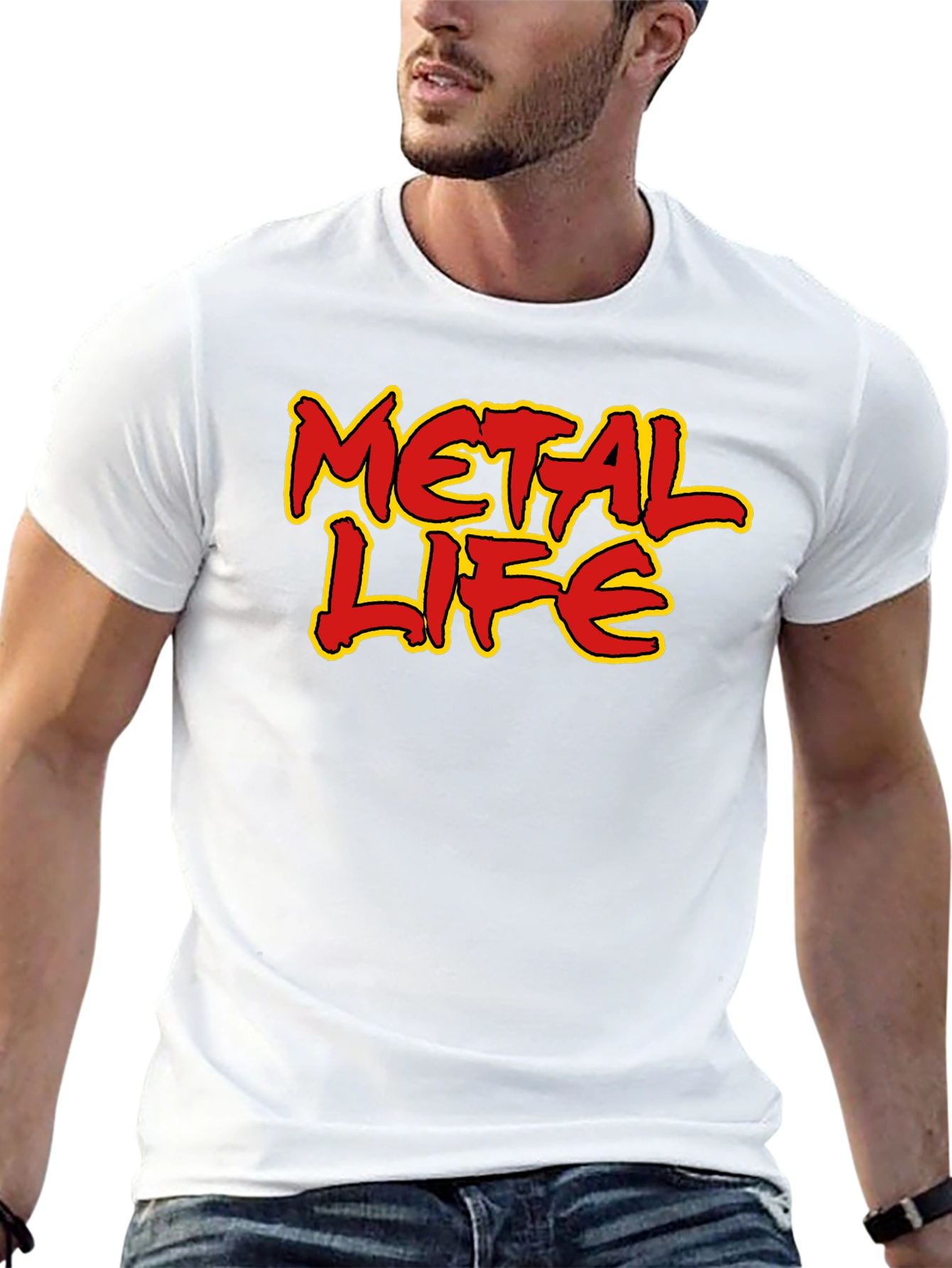 Metal Life Graphic Tee - Bold Statement T-Shirt