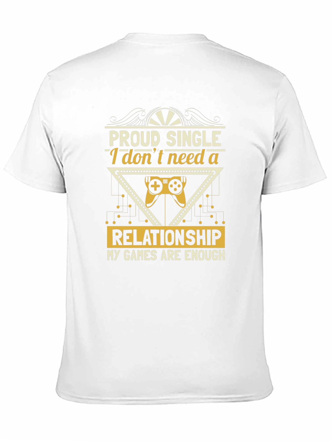 Proud Single Gamer Black T-Shirt