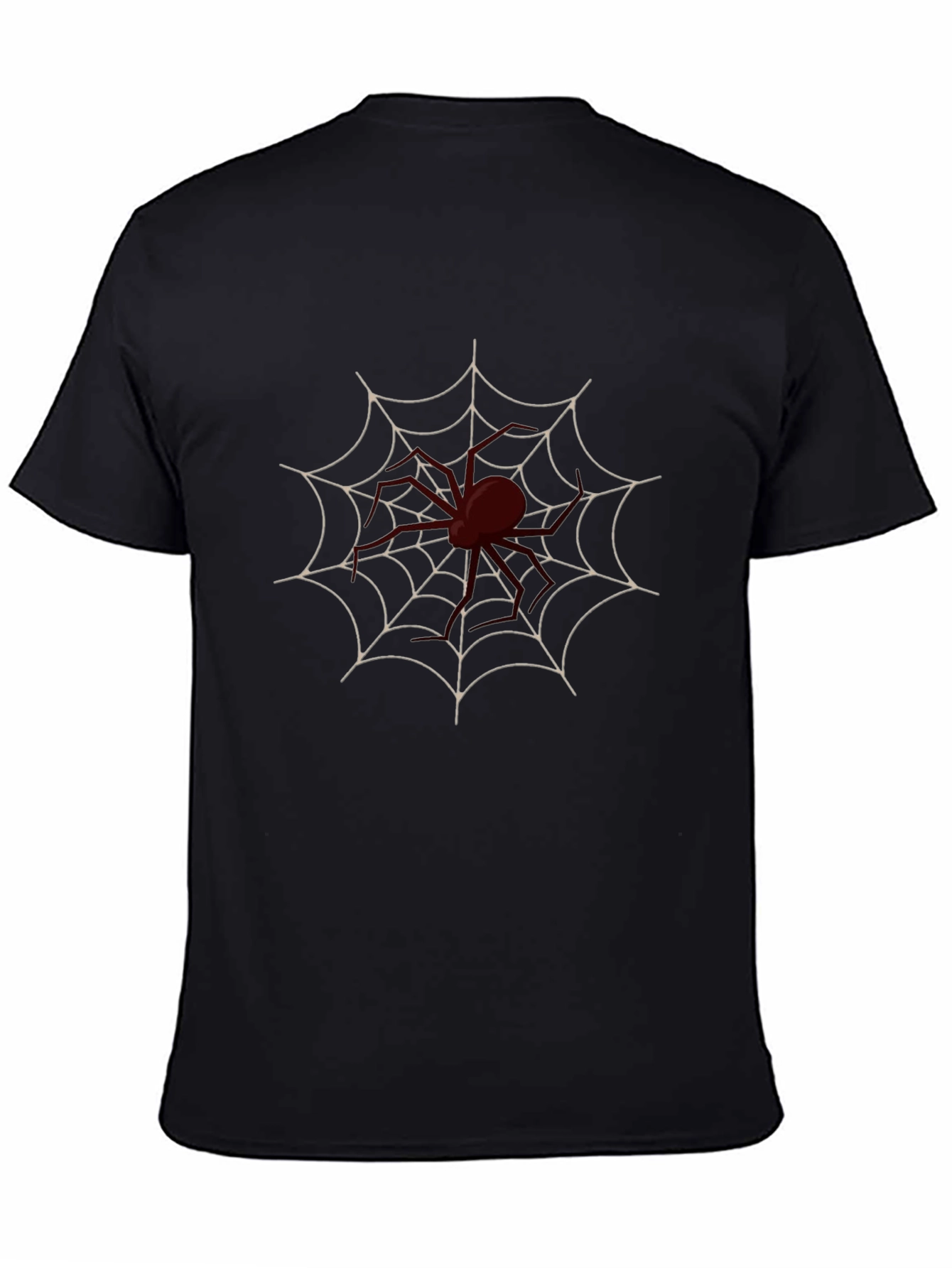 Spider Web Graphic Tee - Black Cotton Blend