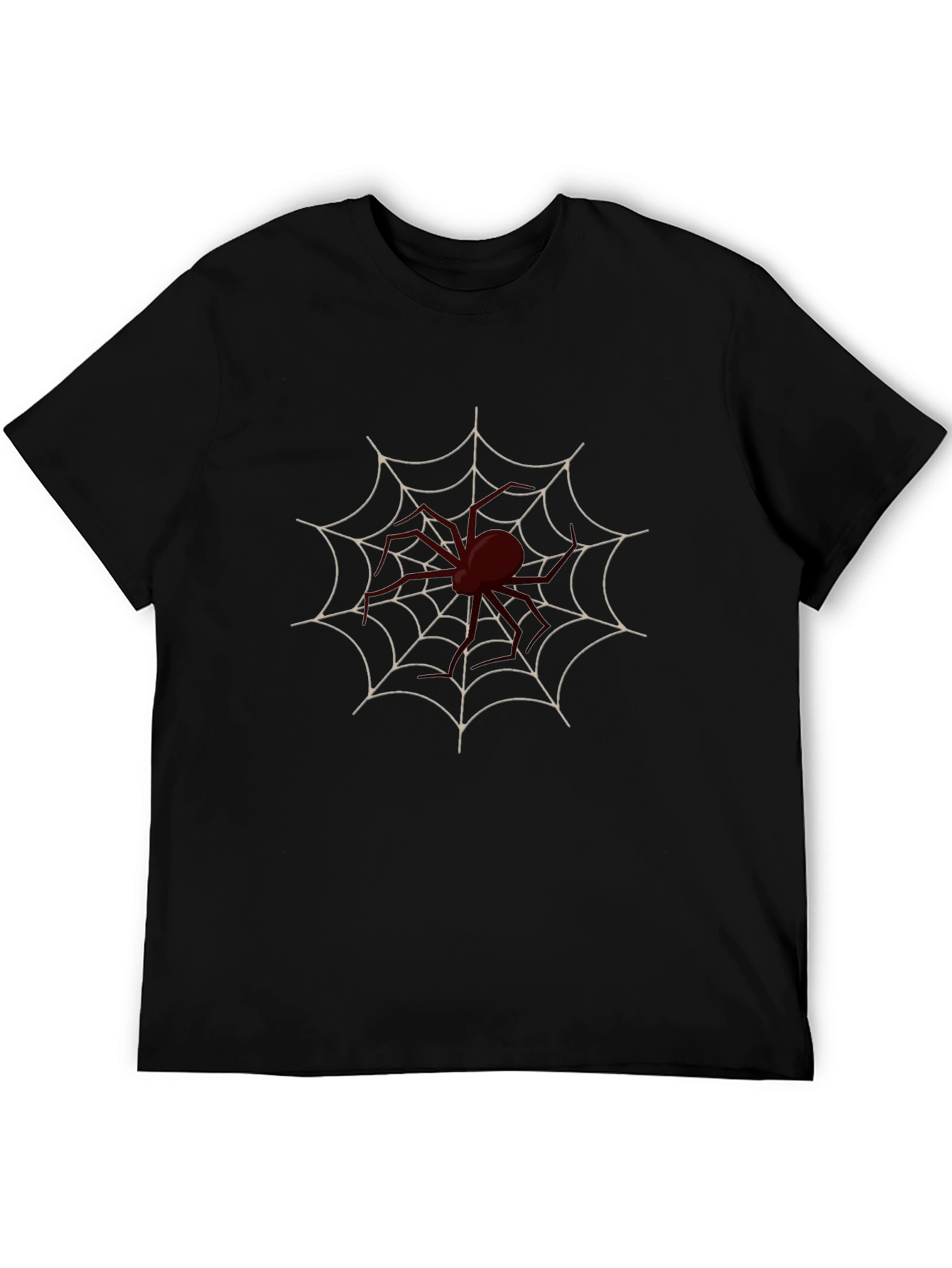 Spider Web Graphic Tee - Black Cotton Blend