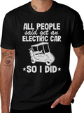 Electric Car Funny Golf Cart T-Shirt