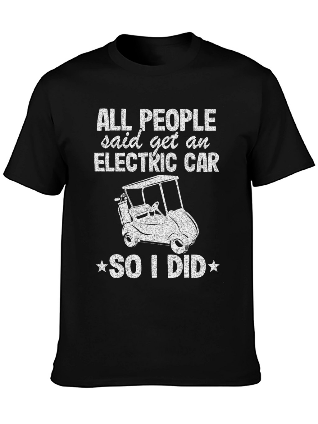 Electric Car Funny Golf Cart T-Shirt