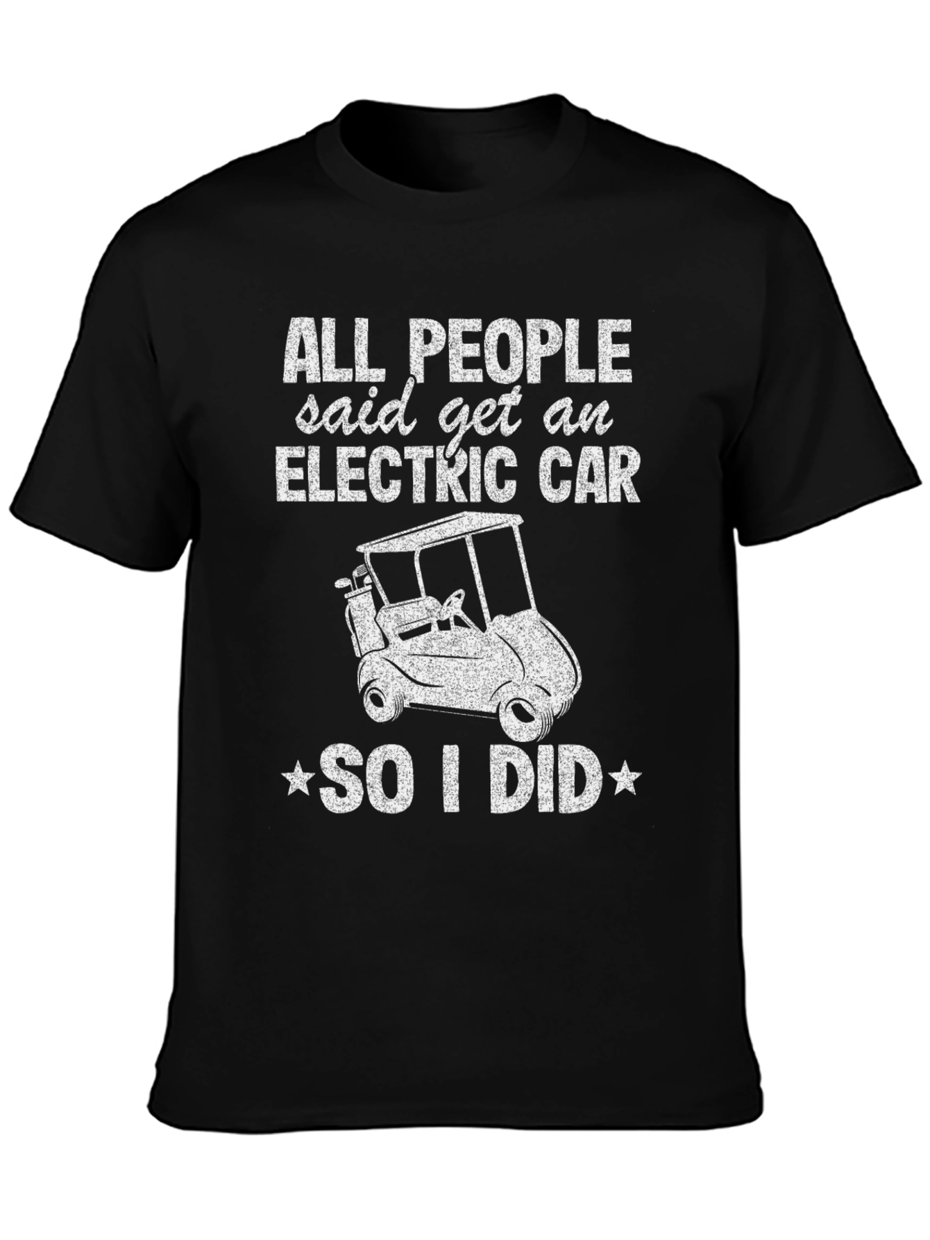Electric Car Funny Golf Cart T-Shirt