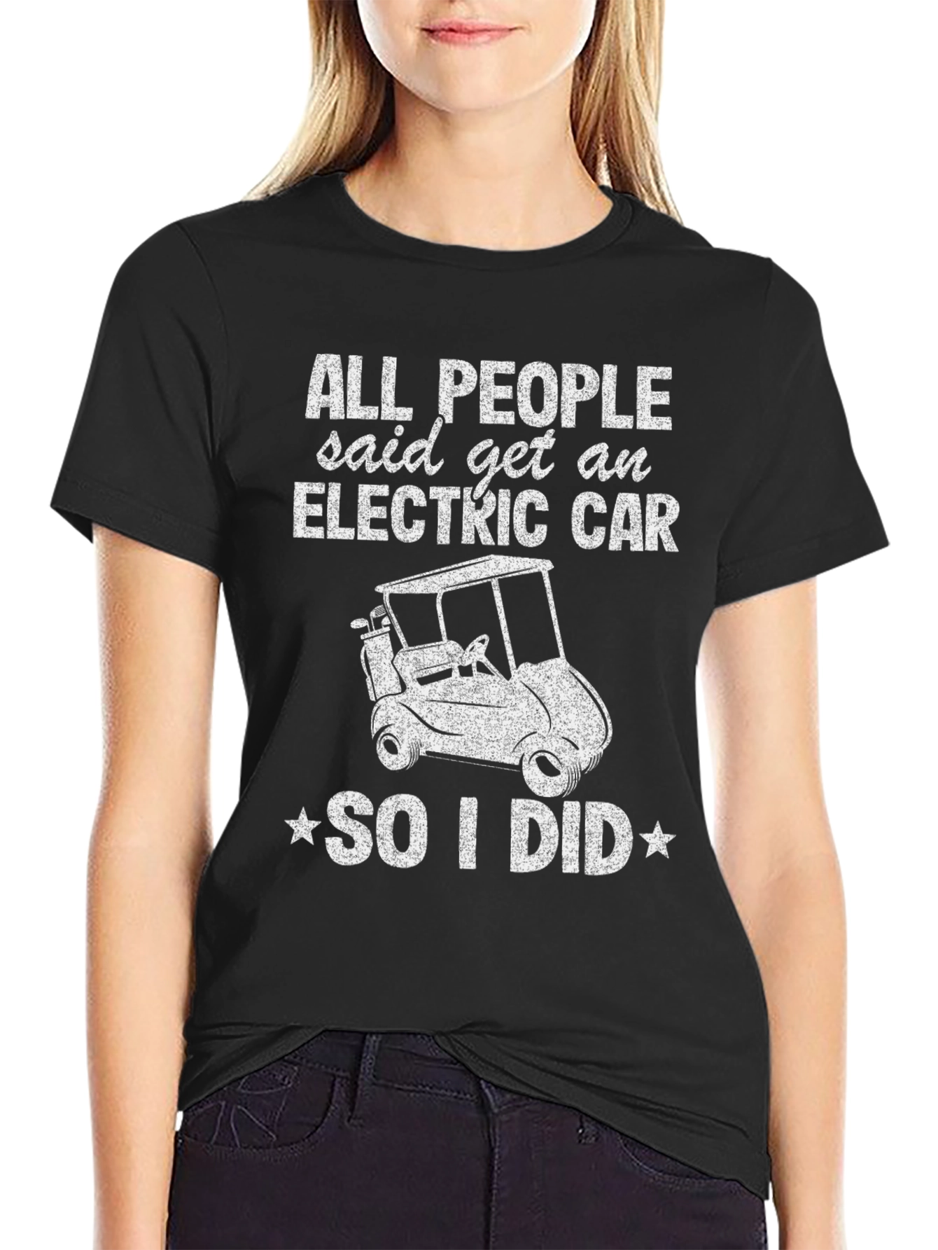 Electric Car Funny Golf Cart T-Shirt