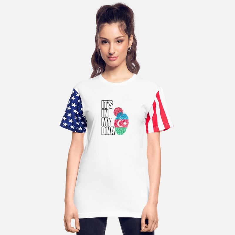 Azerbaijani And Japanese Mix Heritage DNA Flag