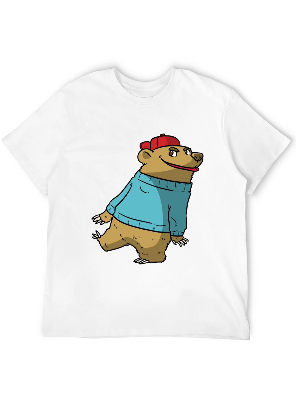 Bear in Sweater Graphic Tee - Casual Comfort
