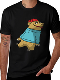 Bear in Sweater Graphic Tee - Casual Comfort