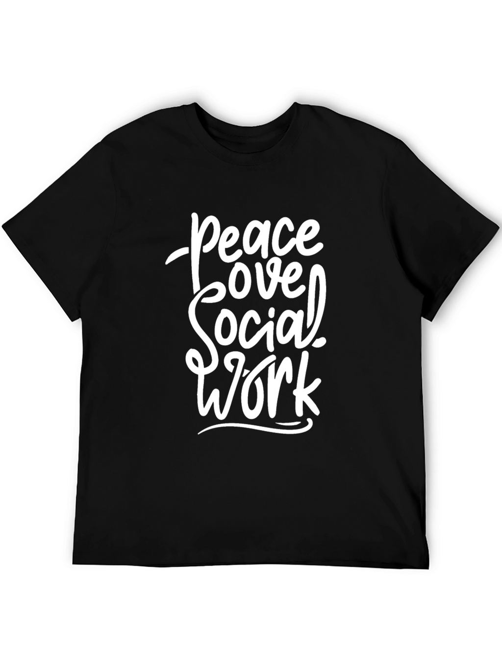 Peace Love Social Work Black Graphic Tee