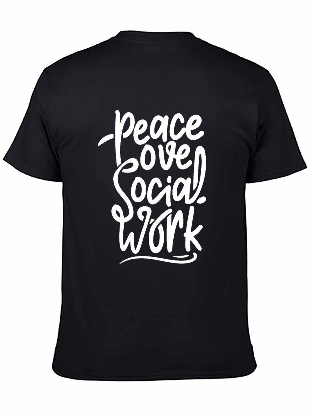 Peace Love Social Work Black Graphic Tee