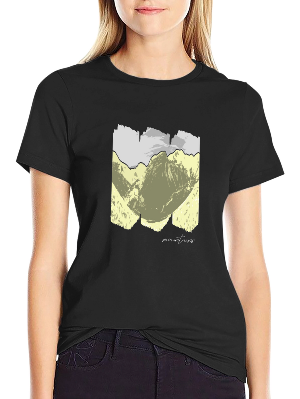 Mountains Graphic T-Shirt - Unisex Black Tee