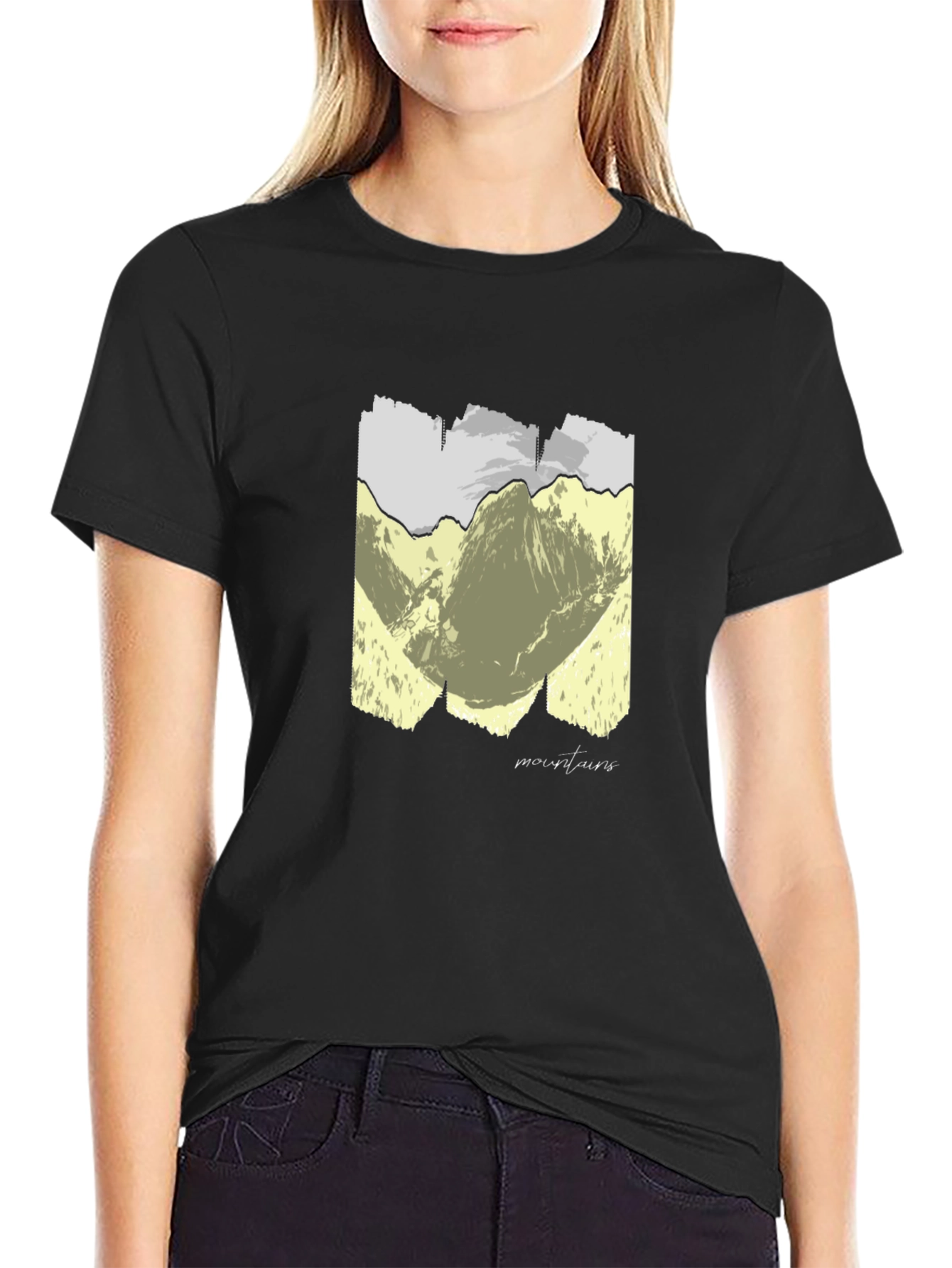 Mountains Graphic T-Shirt - Unisex Black Tee