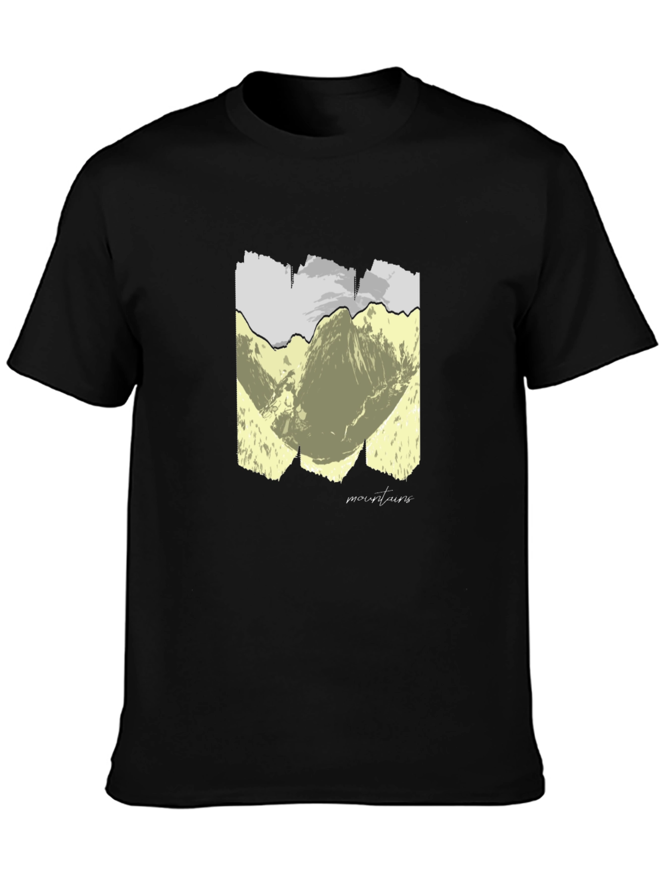 Mountains Graphic T-Shirt - Unisex Black Tee
