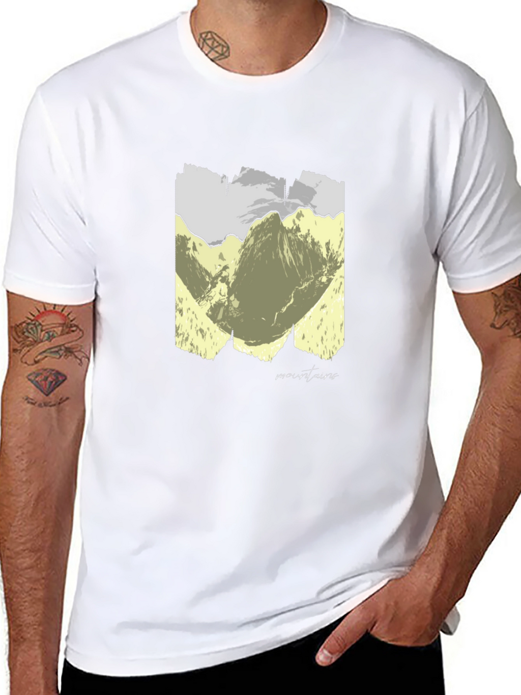Mountains Graphic T-Shirt - Unisex Black Tee