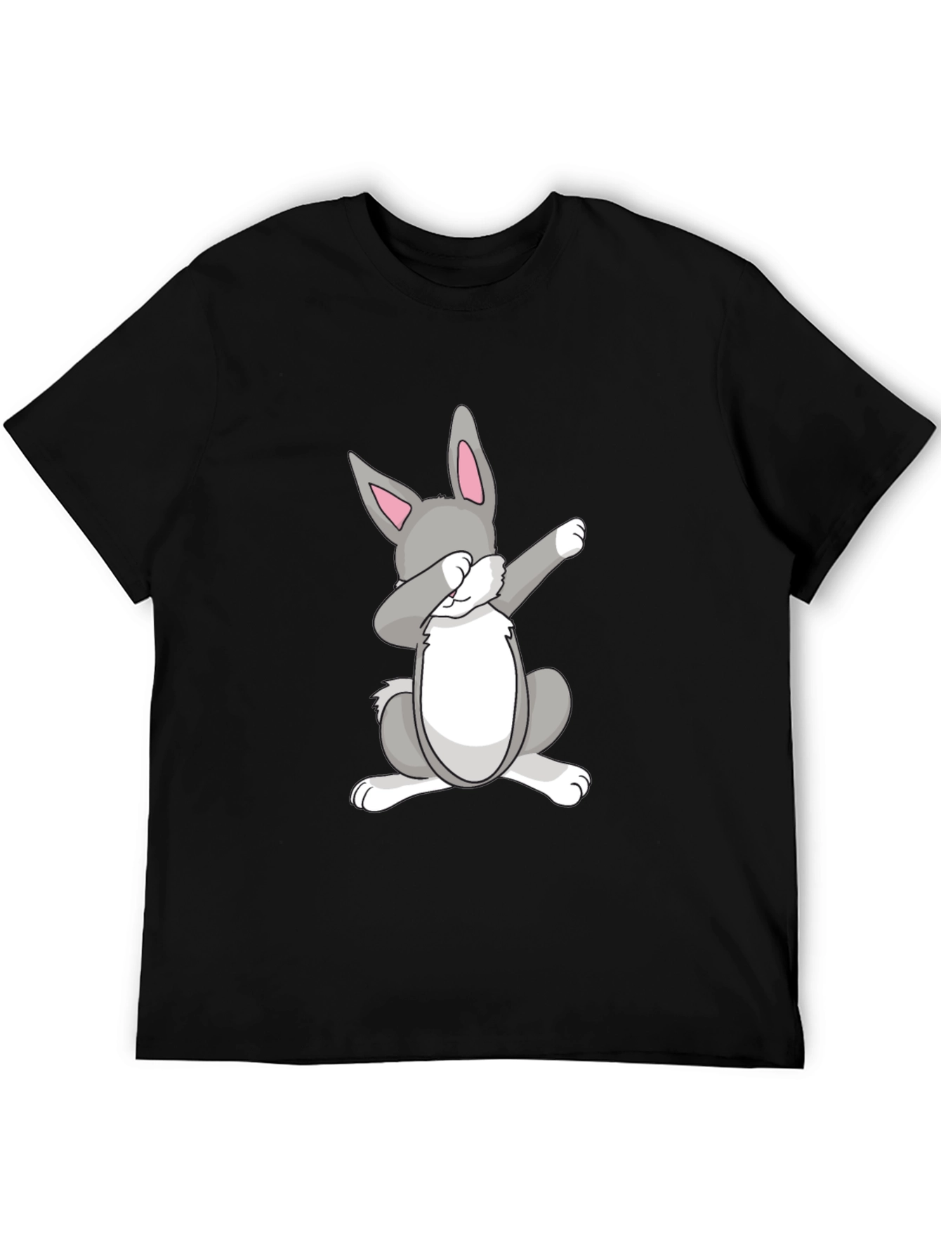 Dabbing Easter Bunny Black T-Shirt