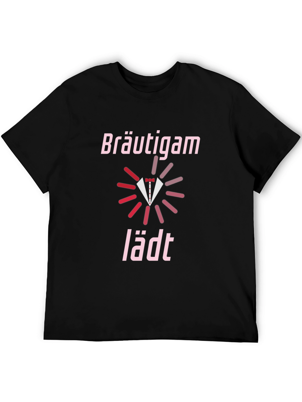 Groom Invites Black T-Shirt Wedding Party Apparel