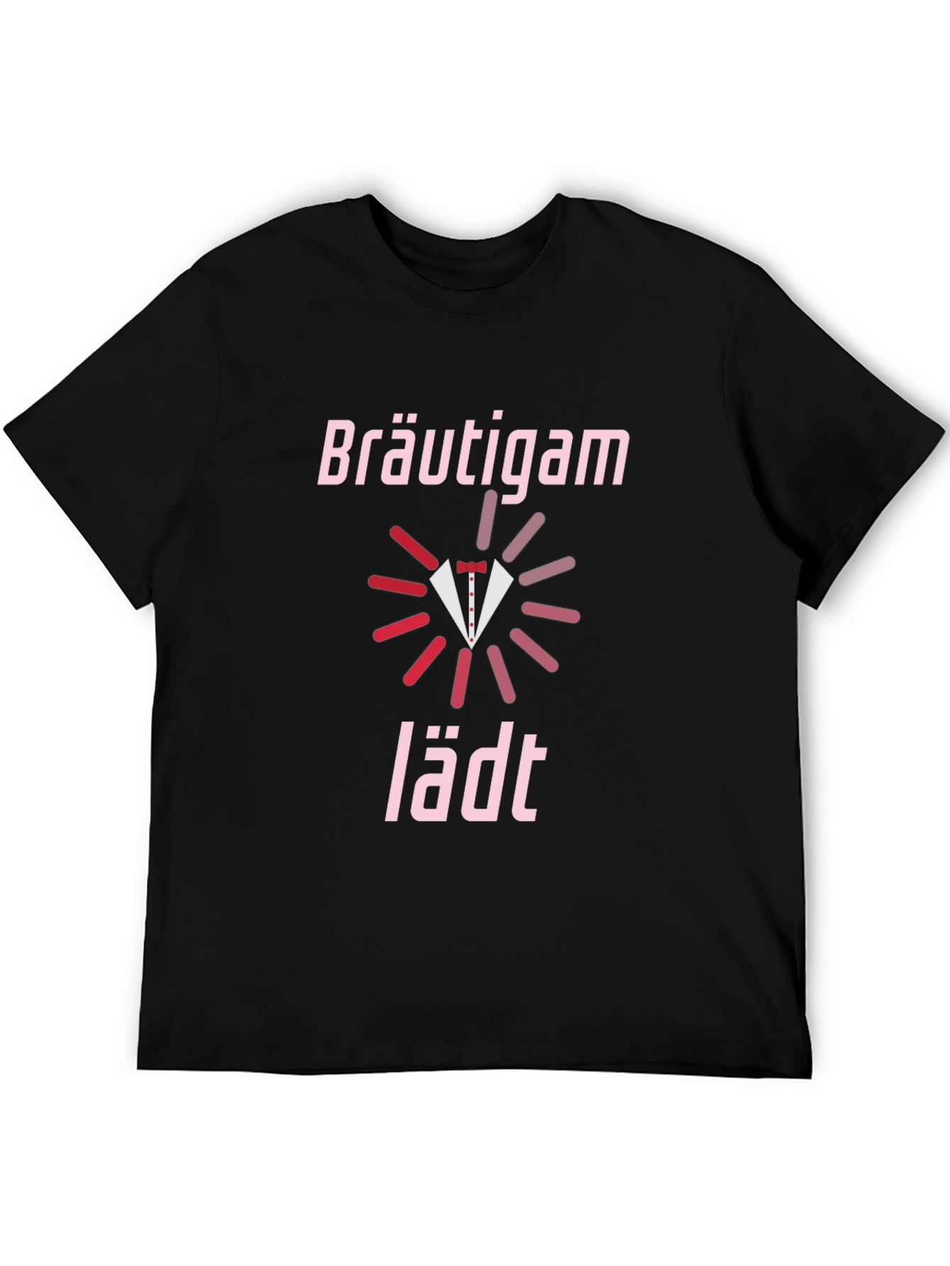 Groom Invites Black T-Shirt Wedding Party Apparel