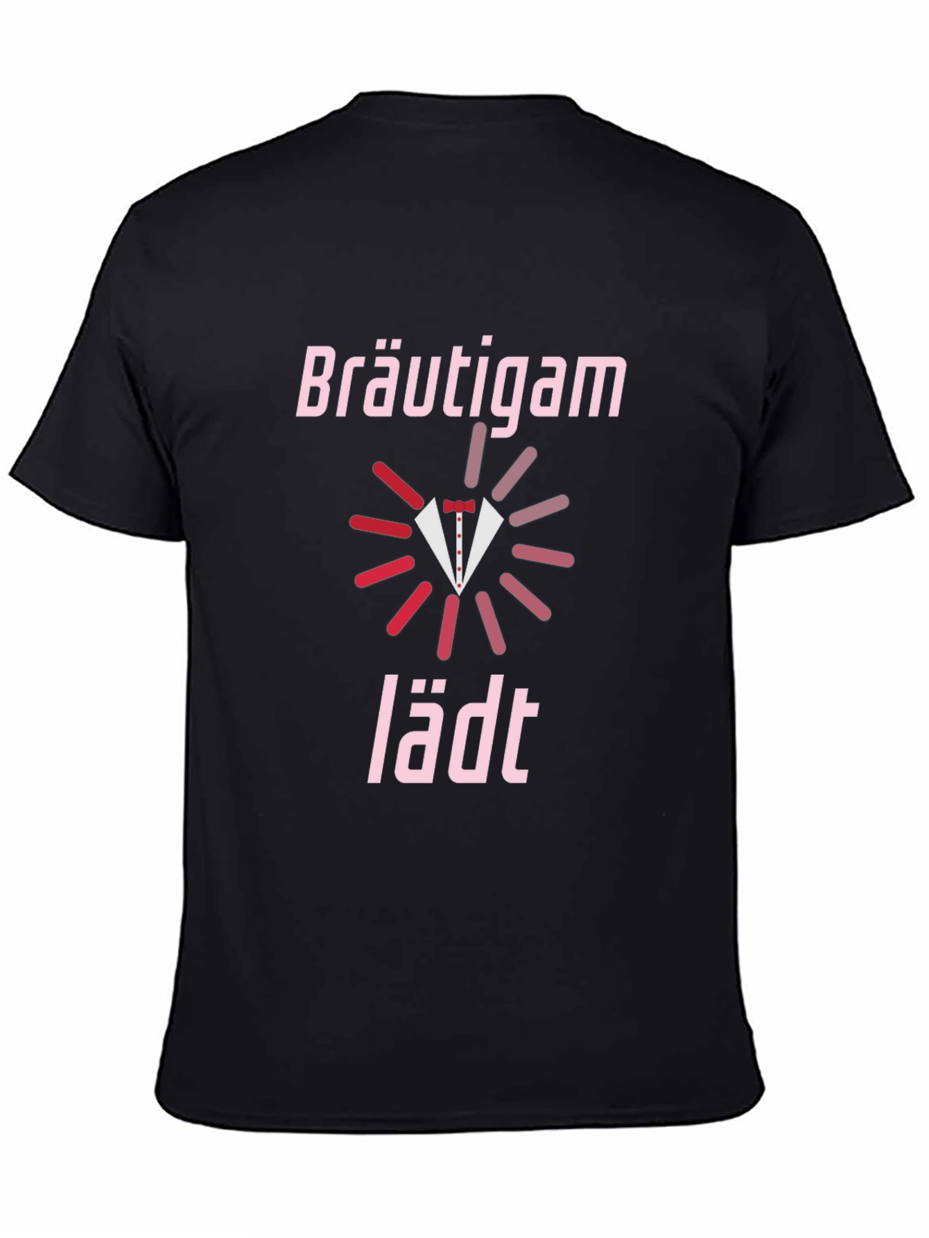Groom Invites Black T-Shirt Wedding Party Apparel